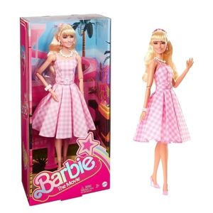 NIB Barbie the Movie Doll, Margot Robbie, Gingham Dress